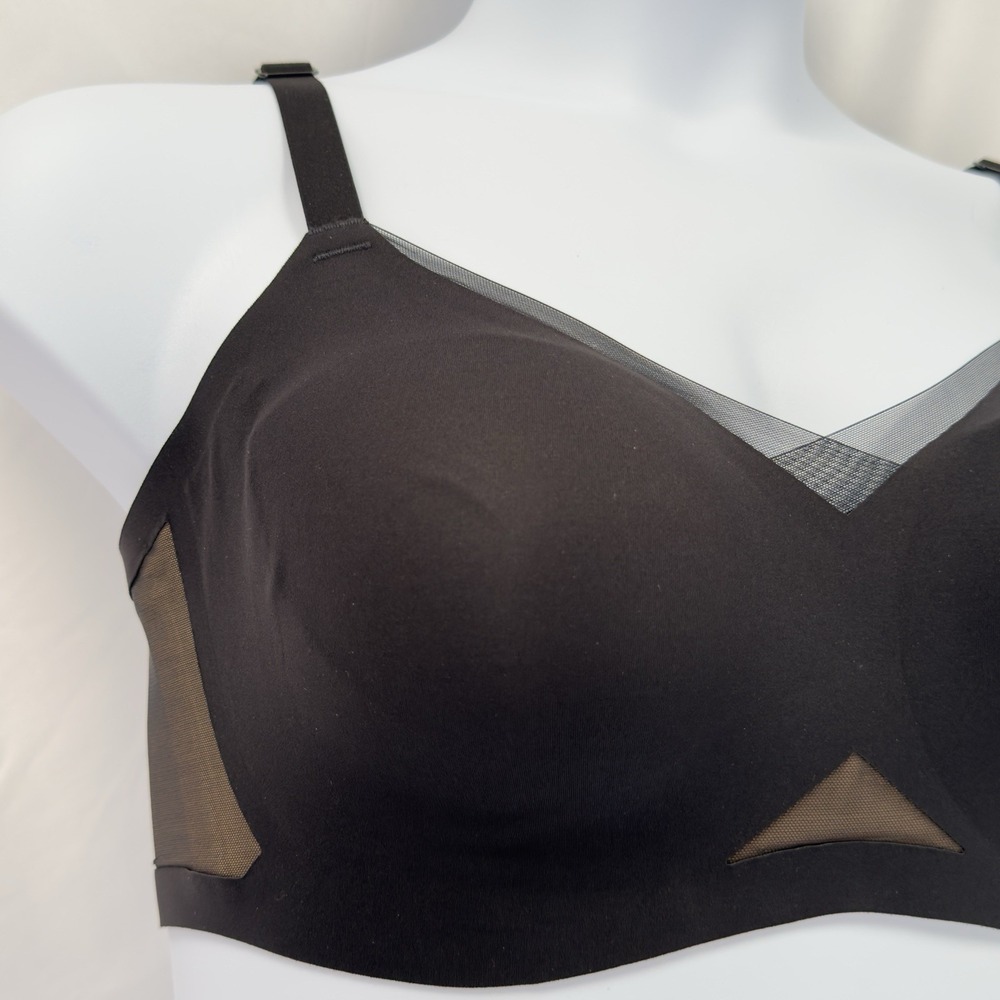 Honeylove CrossOver Contour Bra 36D/DD Black Wireless Full Coverage LWBR0303 - Picture 2 of 11